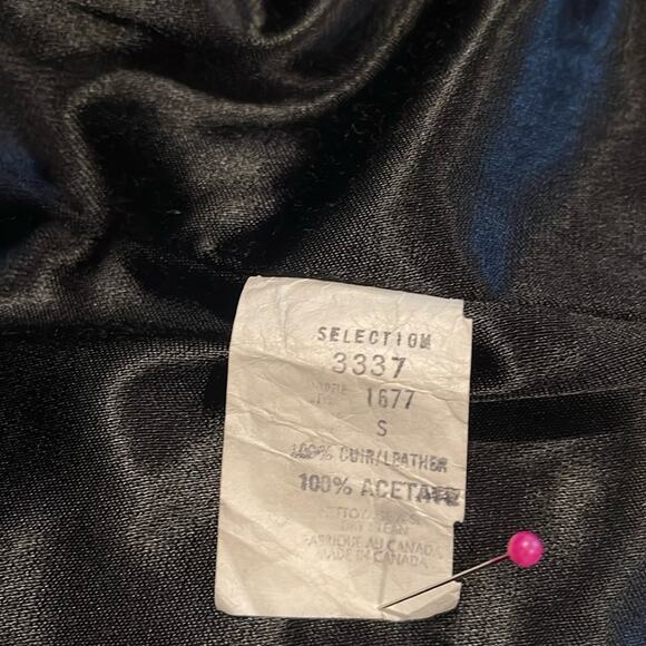 Laurence Roy Mid Length Vintage 80’s Leather Coat Black Size S/P - Picture 13 of 15